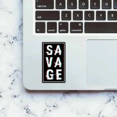 Savage Sticker waterproof vinyl decal for laptop, bike, car & bottle
