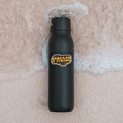 The Sarcasm Is Strong With This One Sticker waterproof vinyl decal for laptop, bike, car & bottle