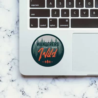 Wanderers Of The Wild Sticker waterproof vinyl decal for laptop, bike, car & bottle