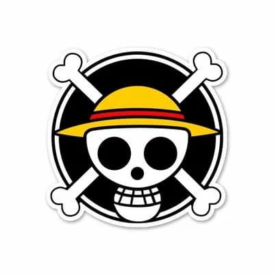 One piece logo Sticker waterproof vinyl decal for laptop, bike, car & bottle