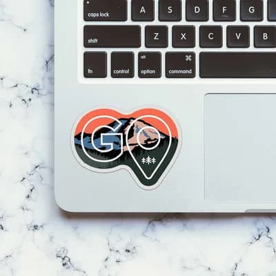 Go Adventure Sticker waterproof vinyl decal for laptop, bike, car & bottle