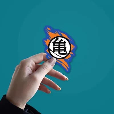 Goku Logo Sticker waterproof vinyl decal for laptop, bike, car & bottle