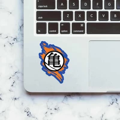Goku Logo Sticker waterproof vinyl decal for laptop, bike, car & bottle