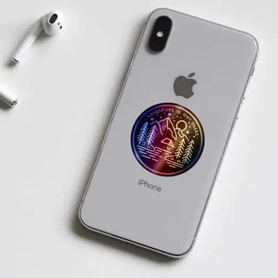 Adventure is out there Holographic Stickers waterproof vinyl decal for laptop, bike, car & bottle