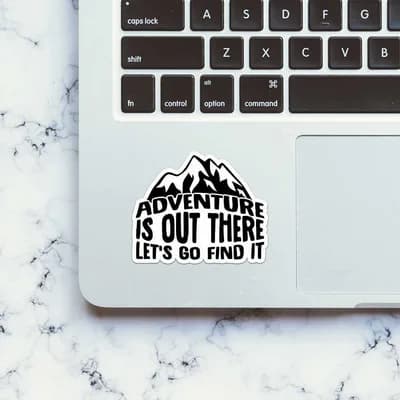 Adventure Is Out There Sticker waterproof vinyl decal for laptop, bike, car & bottle