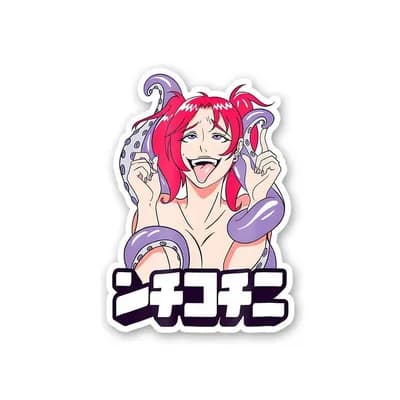 Anime Girl Sticker waterproof vinyl decal for laptop, bike, car & bottle