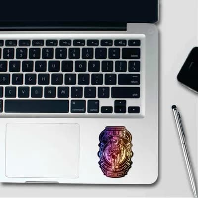 Cosmic Traveler Holographic Stickers waterproof vinyl decal for laptop, bike, car & bottle