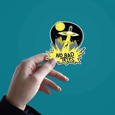 No Bad Trips sticker waterproof vinyl decal for laptop, bike, car & bottle