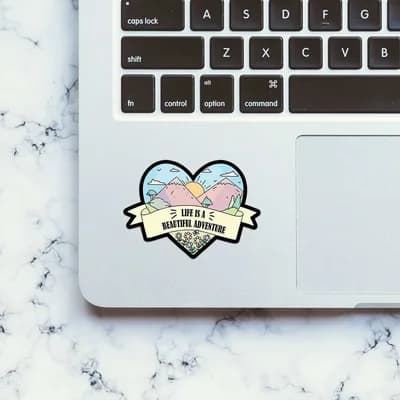 Adventure Sticker waterproof vinyl decal for laptop, bike, car & bottle