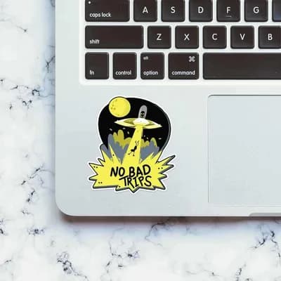 No Bad Trips sticker waterproof vinyl decal for laptop, bike, car & bottle