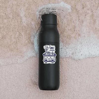 It's Time For A Travel Sticker waterproof vinyl decal for laptop, bike, car & bottle