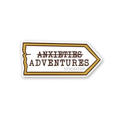 Anxieties Adventures Sticker waterproof vinyl decal for laptop, bike, car & bottle
