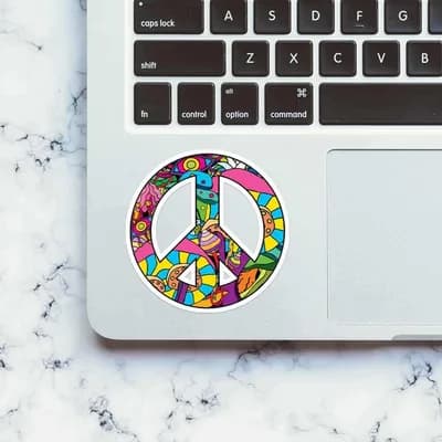 Peace Graffiti sticker waterproof vinyl decal for laptop, bike, car & bottle