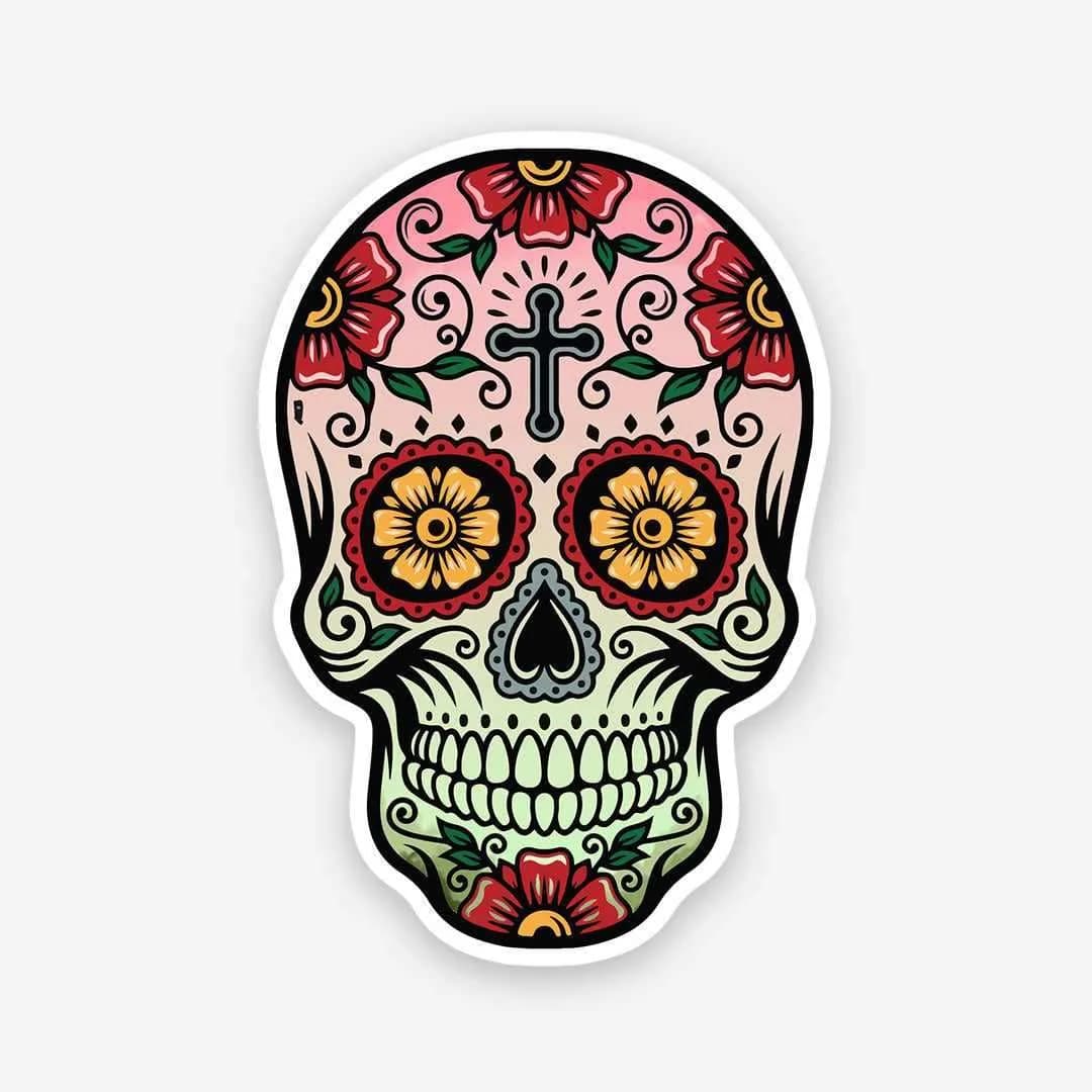 Graffiti skull sticker waterproof vinyl decal for laptop, bike, car & bottle