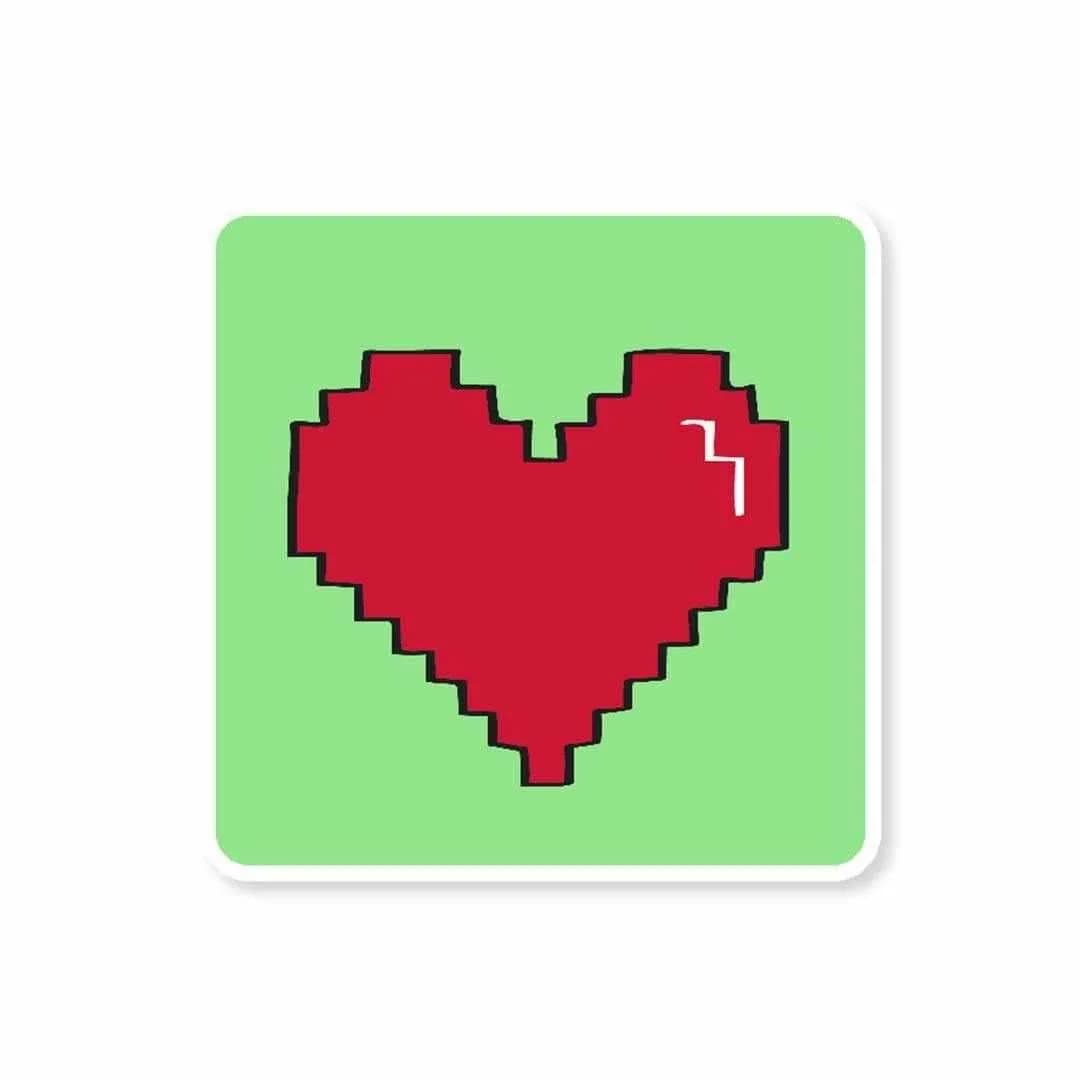 Heart Sticker waterproof vinyl decal for laptop, bike, car & bottle