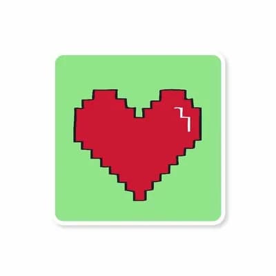 Heart Sticker waterproof vinyl decal for laptop, bike, car & bottle