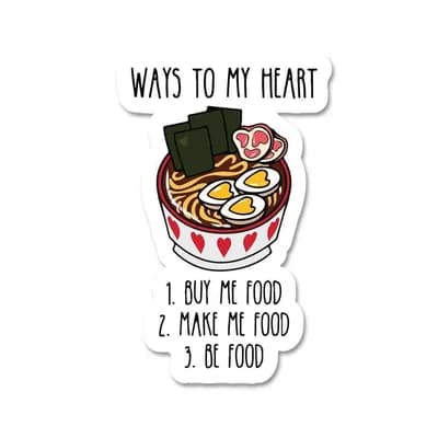 Ways to my heart Sticker waterproof vinyl decal for laptop, bike, car & bottle