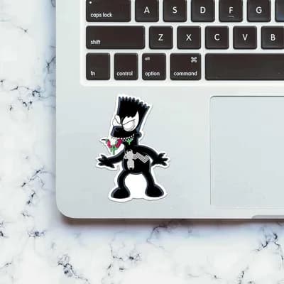 Bart Venom Sticker waterproof vinyl decal for laptop, bike, car & bottle