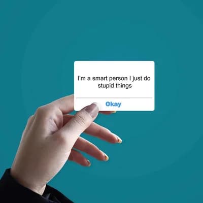 I'm a smart person Sticker waterproof vinyl decal for laptop, bike, car & bottle
