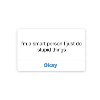 I'm a smart person Sticker waterproof vinyl decal for laptop, bike, car & bottle