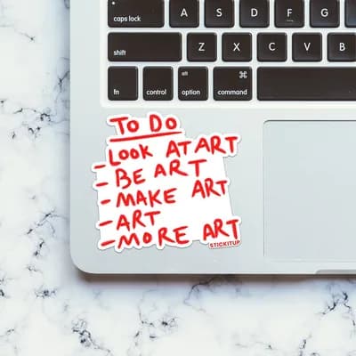 Look At Art Sticker waterproof vinyl decal for laptop, bike, car & bottle