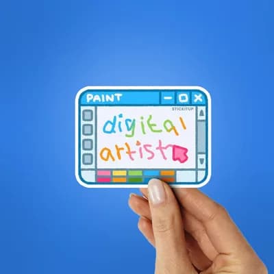 Digital Artist Sticker waterproof vinyl decal for laptop, bike, car & bottle