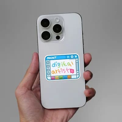 Digital Artist Sticker waterproof vinyl decal for laptop, bike, car & bottle