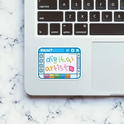 Digital Artist Sticker waterproof vinyl decal for laptop, bike, car & bottle