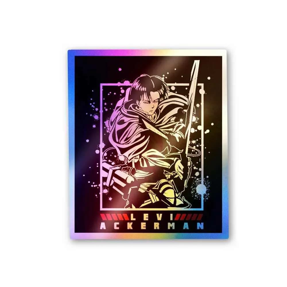 LEVI Holographic Stickers waterproof vinyl decal for laptop, bike, car & bottle