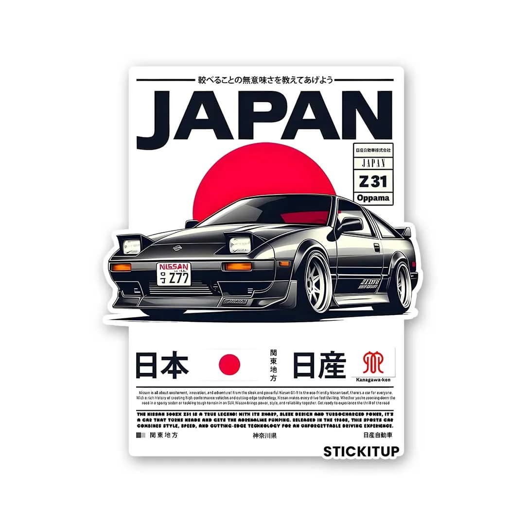 JAPAN OPPAMA Sticker waterproof vinyl decal for laptop, bike, car & bottle