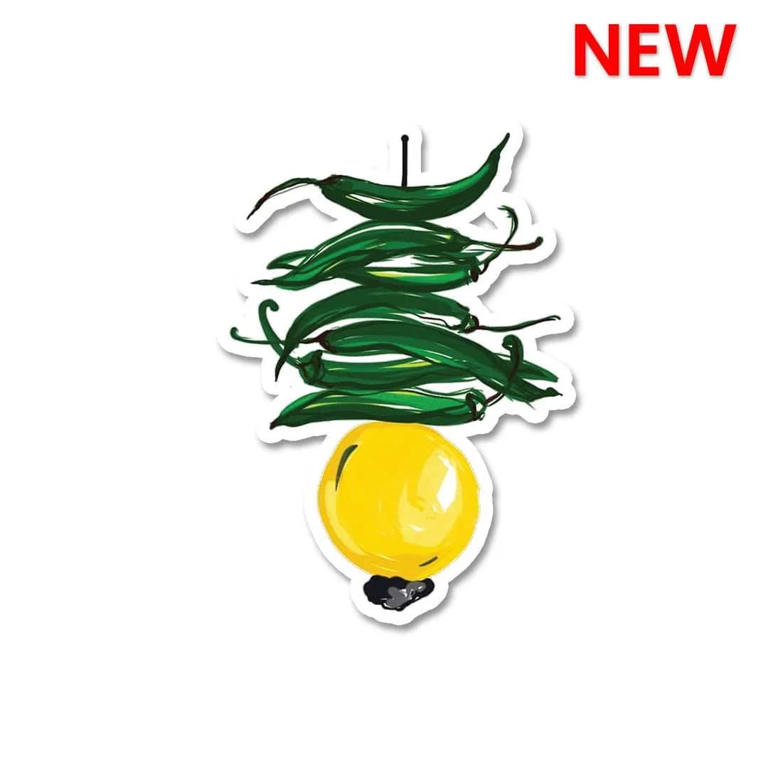 Nimbu Mirchi Sticker waterproof vinyl decal for laptop, bike, car & bottle