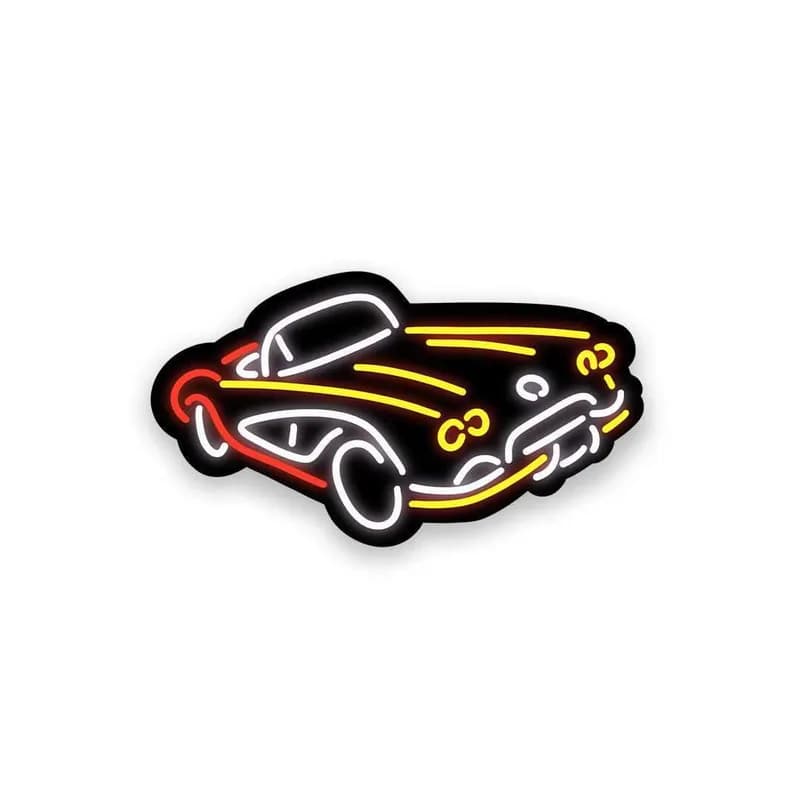 Neon Vintage car Sticker