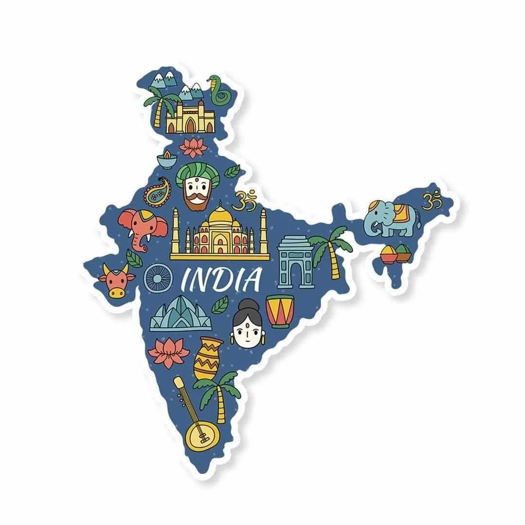 Indian Heritage Sticker waterproof vinyl decal for laptop, bike, car & bottle