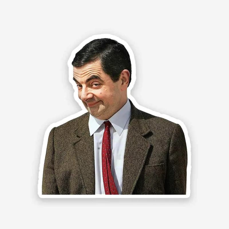 Mr Bean Meme Face sticker