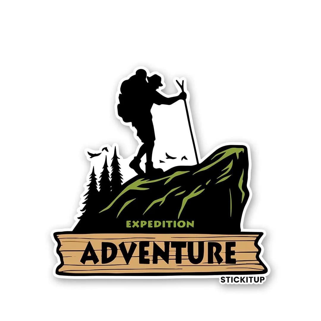 Expedition Adventure Sticker waterproof vinyl decal for laptop, bike, car & bottle