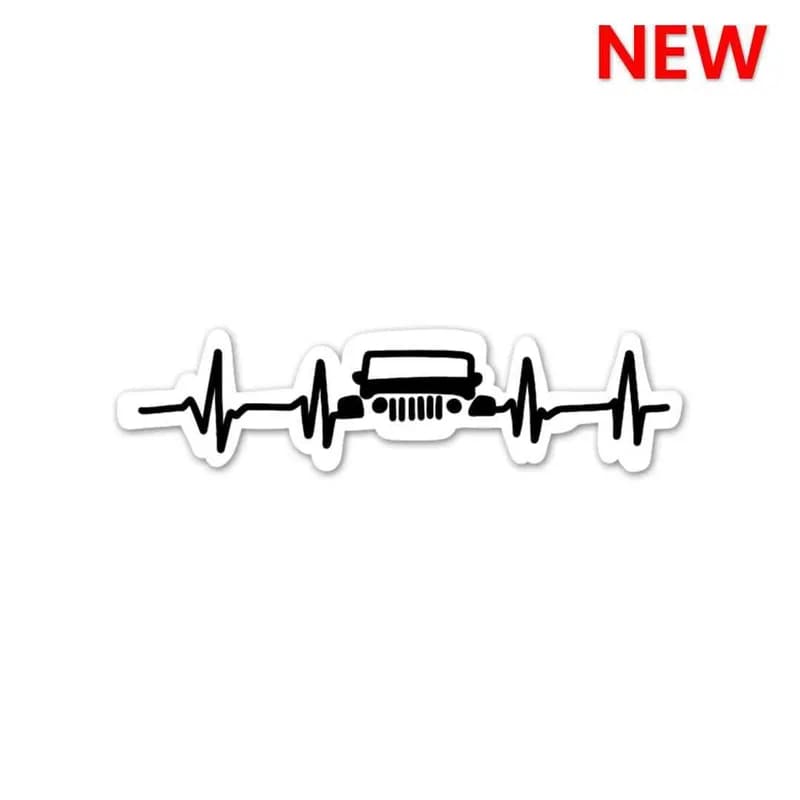 Jeep Heartbeat Sticker