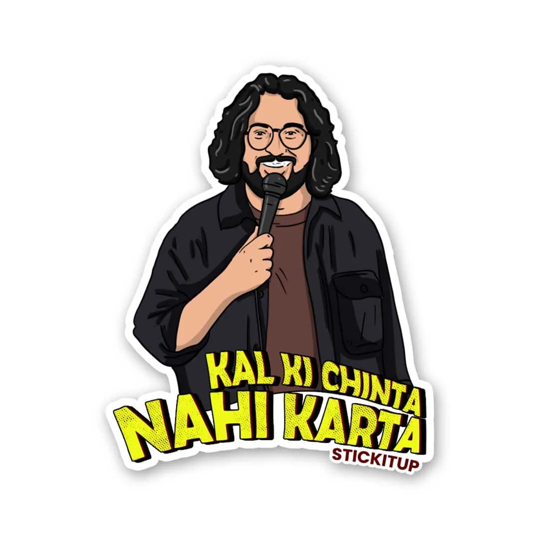 KAL KI CHINTA NAHI KARTA Sticker waterproof vinyl decal for laptop, bike, car & bottle