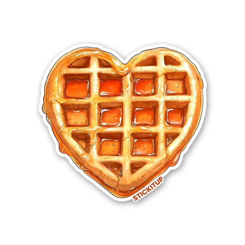 HEART SHAPED WAFFLE Sticker