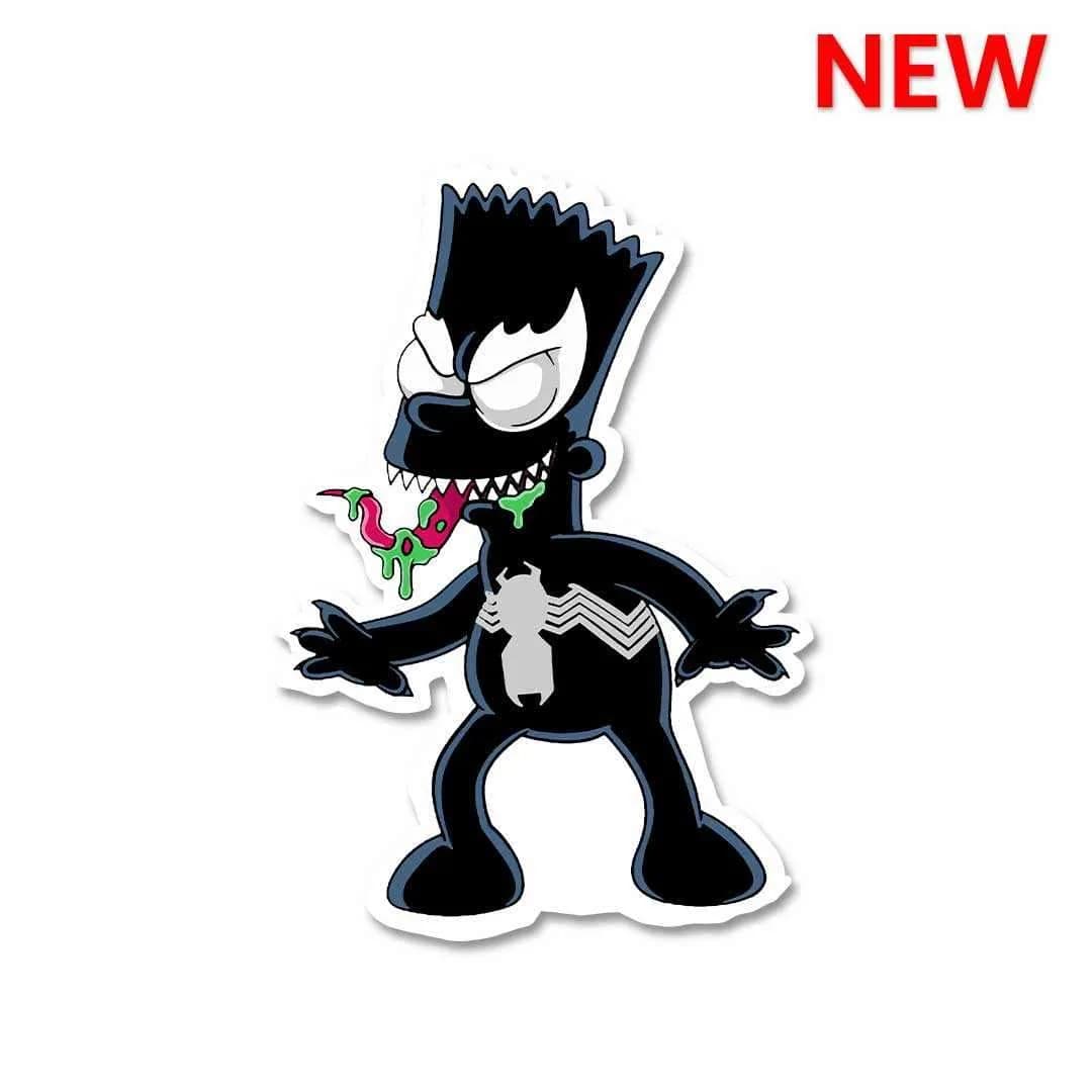 Bart Venom Sticker waterproof vinyl decal for laptop, bike, car & bottle